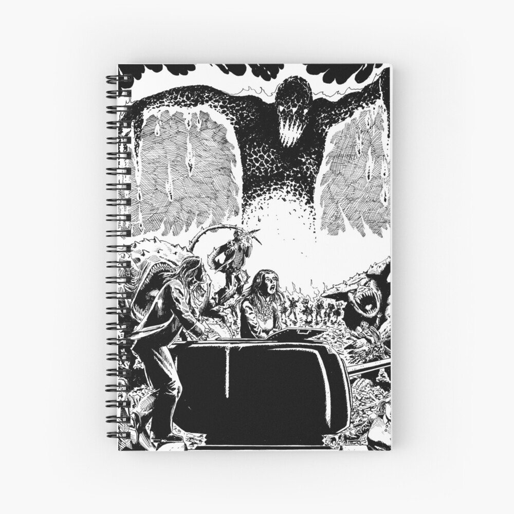 Lava Monster City Burn Horror Art Spiral Notebook