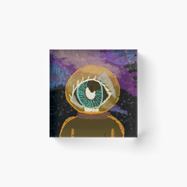 Item preview, Alien Eyeball In Chalk Board Space designed and sold by Ari-ArtStudio.