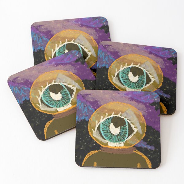 Item preview, Alien Eyeball In Chalk Board Space designed and sold by Ari-ArtStudio.
