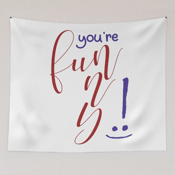 Item preview, Red Navy You Are Funny Typography Script designed and sold by ankka.