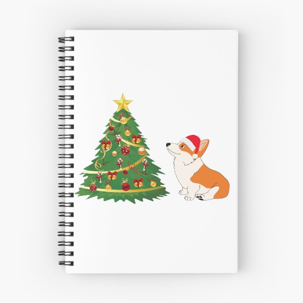 Item preview, Corgi Cartoon with Christmas Tree designed and sold by RockCreek.
