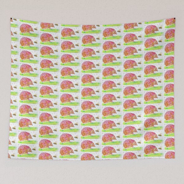 Item preview, Cute Pink Hedgehog and a bumble bee designed and sold by Casimirasart.