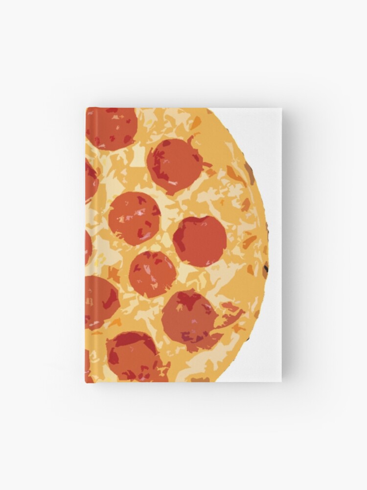 Pizza Design Fun Cartoon Pepperoni Pizza With Cheese Hardcover Journal By Oggi0 Redbubble