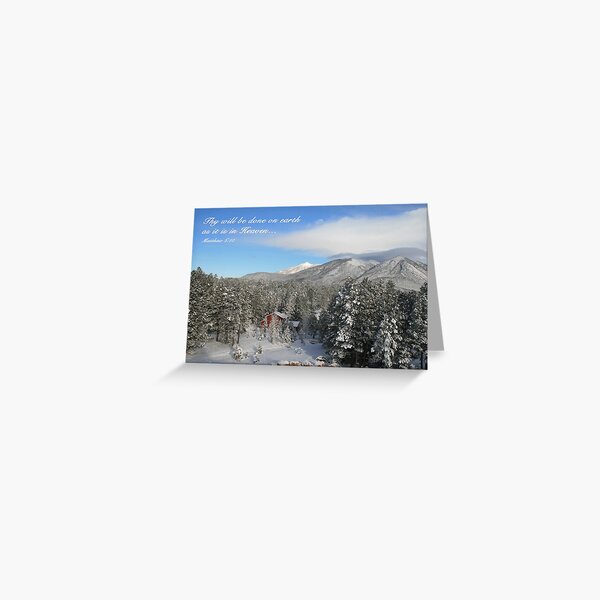 Item preview, Winter Card with Snow, Red House - From ccnow.info designed and sold by SHERYL DAWSON.
