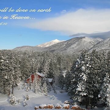 Artwork thumbnail, Winter Card with Snow, Red House - From ccnow.info by SHERYL DAWSON