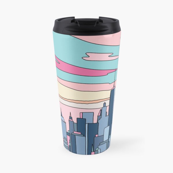 City sunset by Elebea Travel Mug
