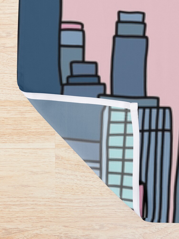 Alternate view of City sunset by Elebea Shower Curtain