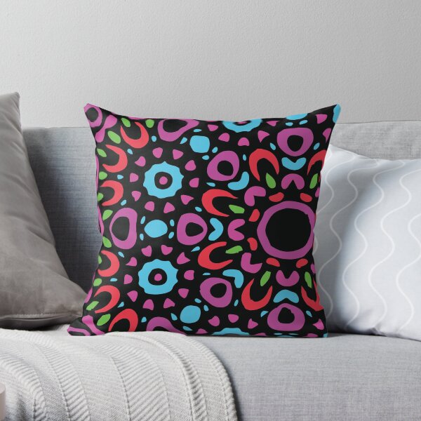 Floral Abstract Multi Colour Mandala 3 Throw Pillow