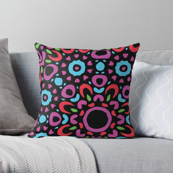 Floral Abstract Multi Colour Mandala 2 Throw Pillow