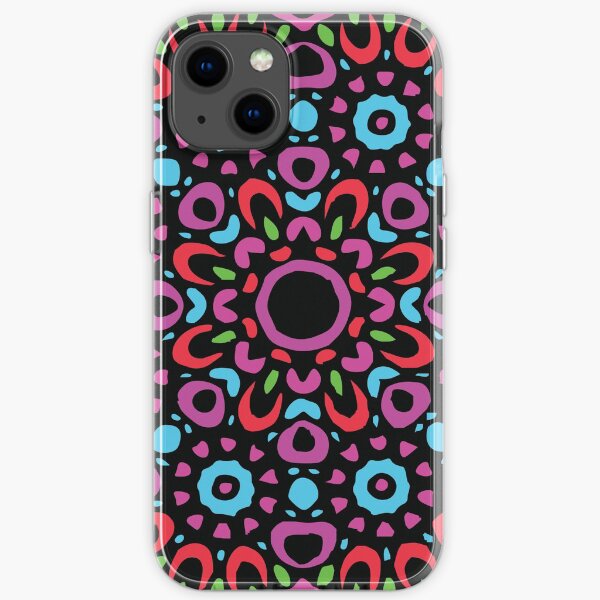Floral Abstract Multi Colour Mandala 1 iPhone Soft Case