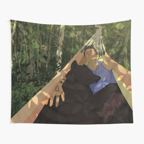 derek hale fanart tapestries redbubble derek hale fanart tapestries redbubble