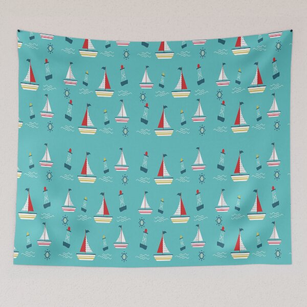 Item preview, SEAMLESS BOAT PATTERN designed and sold by KandM.