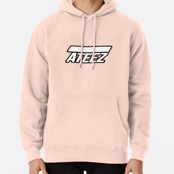 ATEEZ Logo Style vintage en détresse Sweat à capuche épais