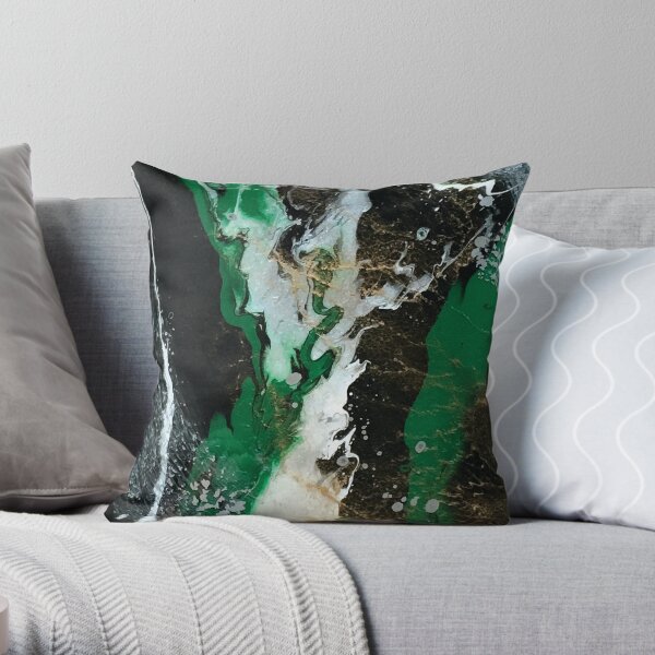 Emerald Pearl Throw Pillow