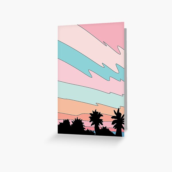 Beach sunset by Elebea Greeting Card