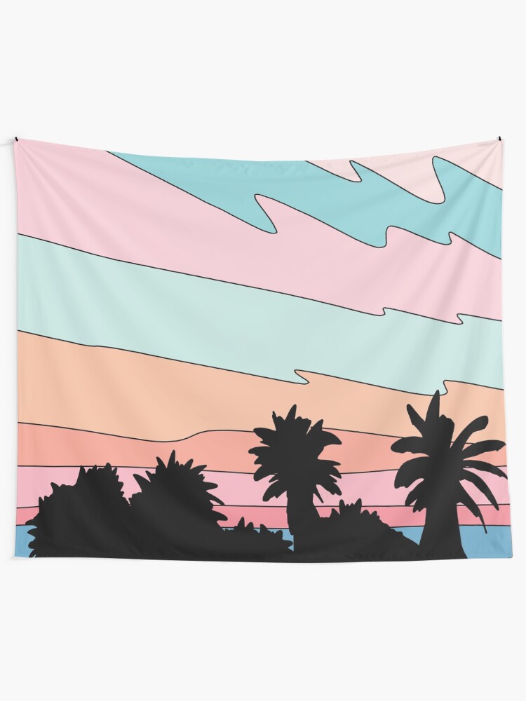 Alternate view of Beach sunset by Elebea Tapestry