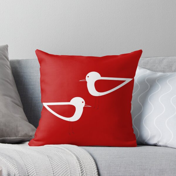Item preview, Shorebird Pair in red and white designed and sold by kierkegaard.