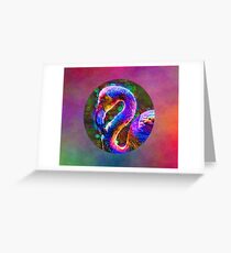Cosmic Flamingo Greeting Card