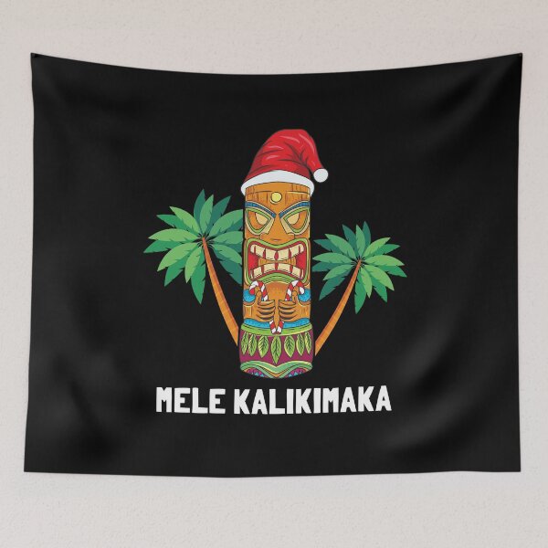 Item preview, Hawaiian Christmas Tiki Mele Kalakimaka designed and sold by designeclipse.