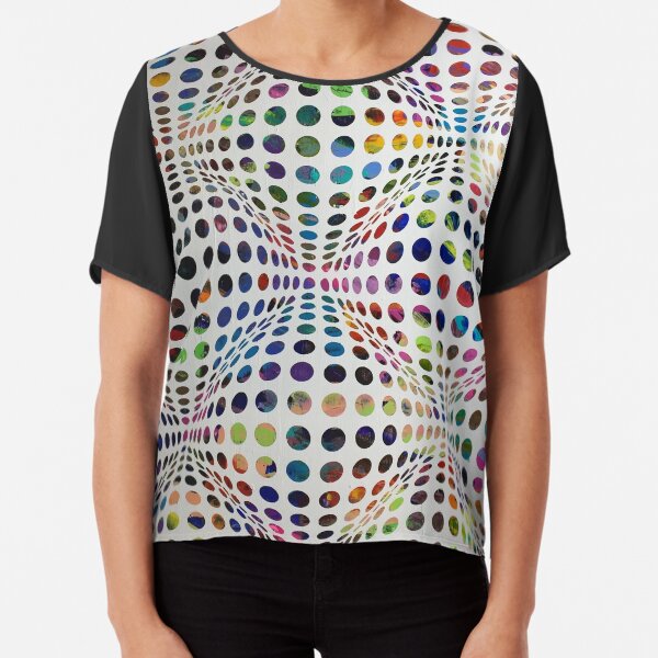 Homage (To Victor Vasarely) Chiffon Top