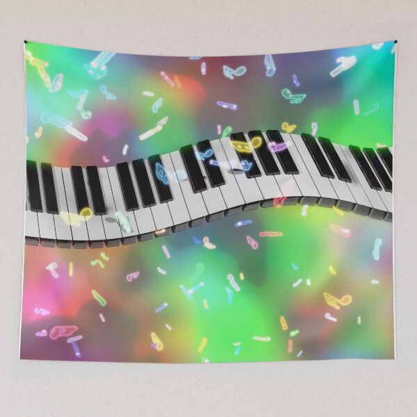 Item preview, Illustrated Piano Keys Colorful designed and sold by pinkarmy25.