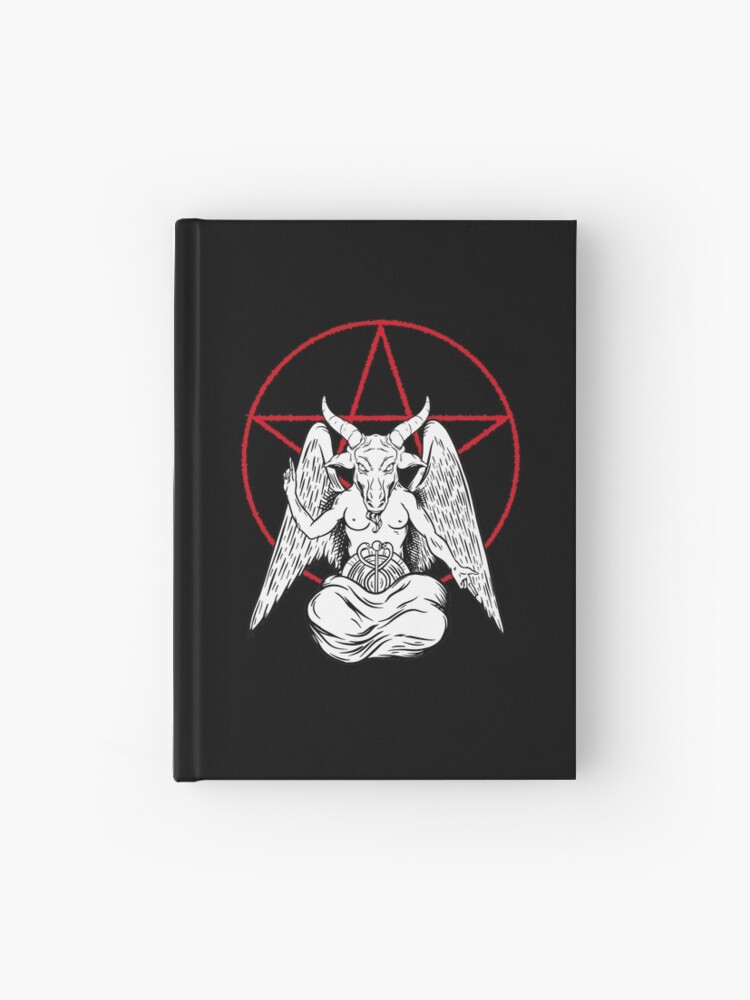Red Sigil Of Baphomet Satanic Lucifer Beelzebub Shirt Hardcover