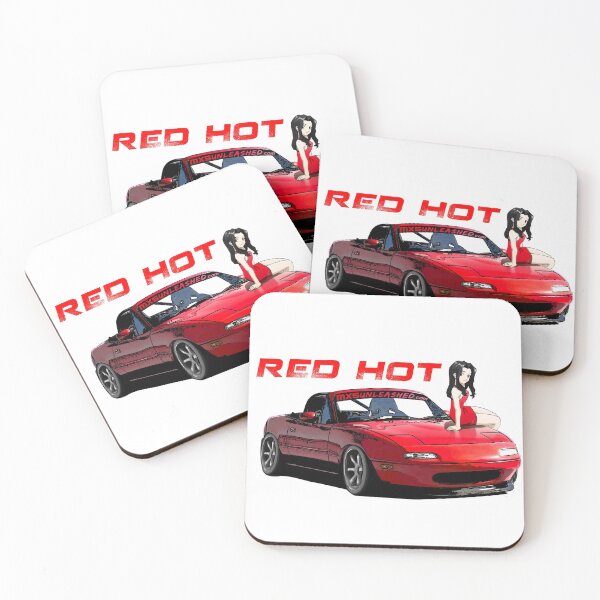 Item preview, Red Miata MX-5 with anime girl  designed and sold by CoolCarVideos.