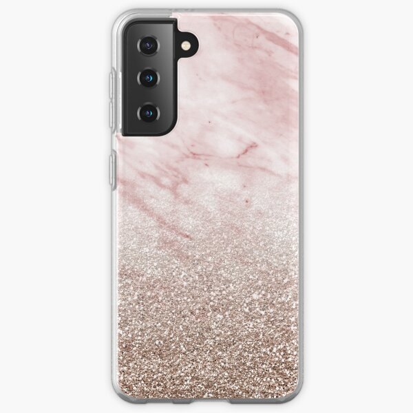 Rose gold champagne glitter gradient Samsung Galaxy Soft Case