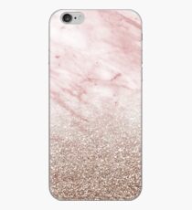 Rose gold champagne glitter gradient iPhone Case