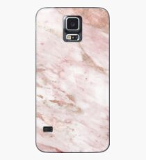 Pink marble - rose gold accents Case/Skin for Samsung Galaxy