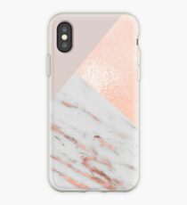 Erröten rosa Schichten von Roségold und Marmor iPhone-Hülle & Cover