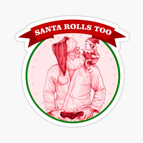 Santa Claus jiu jitsu, judo - Christmas bjj - happy elf Sticker