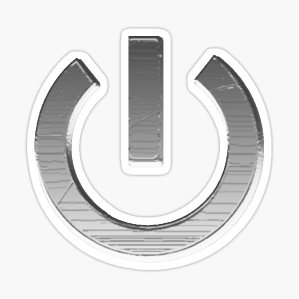 "Power Button" Sticker by robinherrick Redbubble