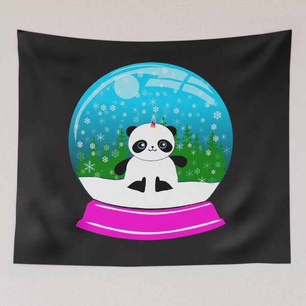 Item preview, Merry Xmas Pandacorn Snowglobe designed and sold by pinklioness.