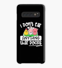 Funda/vinilo para Samsung Galaxy Vegetarier Vegan - I don't eat anything that poops