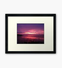 Red sky in the morning, shepherds' warning. (Sunrise over The Humber) Framed Print