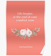 Neale Donald Walsch inspirational saying, Pantone Fusion Coral Poster