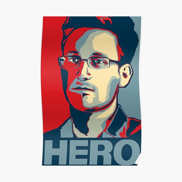 Edward Snowden Hero Art Poster