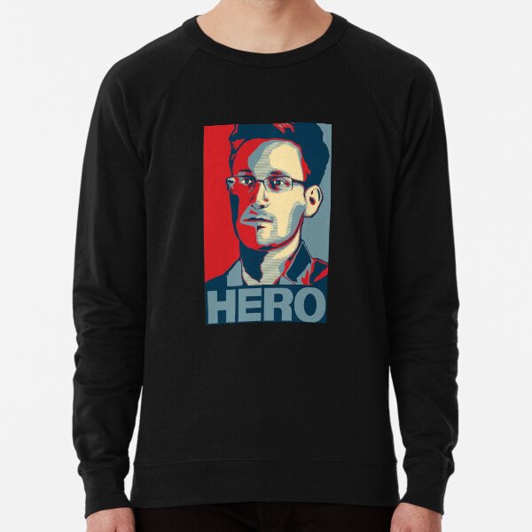 Edward Snowden Hero Art Lightweight Sweatshirt