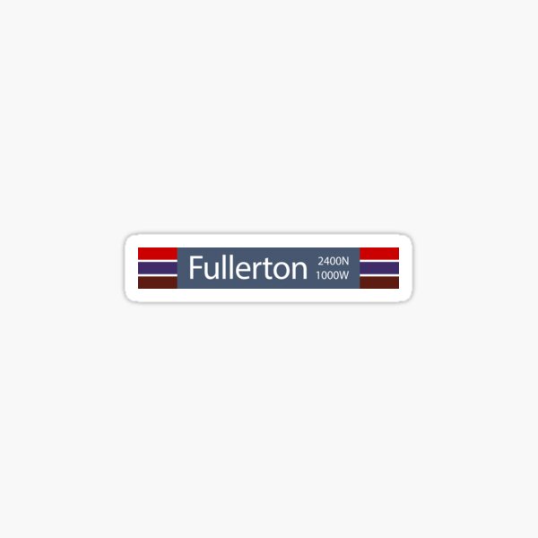 Fullerton L Stop Sticker