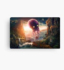 Octopus Riders Canvas Print
