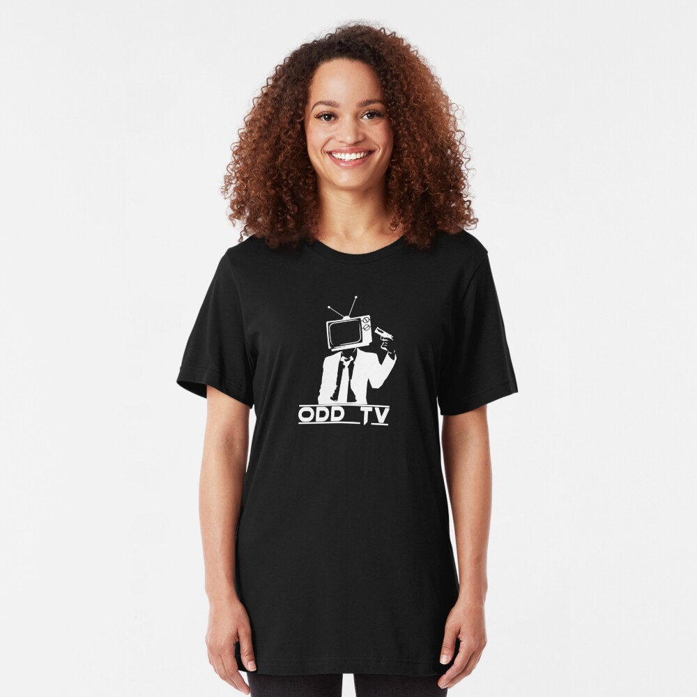 ODD Gunman White Logo Slim Fit T-Shirt