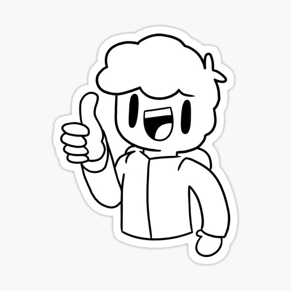 Thumbs up! (Black outline) Sticker