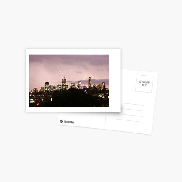 Lit Up - Brisbane CBD, Queensland Postcard