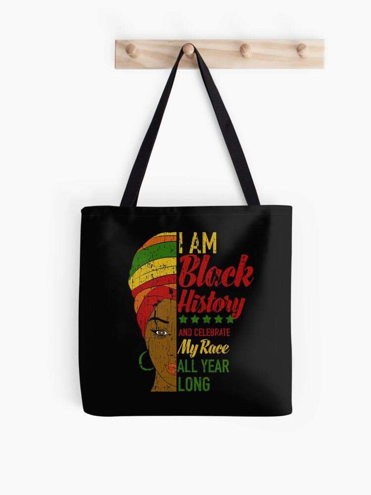 Custom Name I Am Black Woman Magic Powerful AOP Tote Bag for Afro African  Women