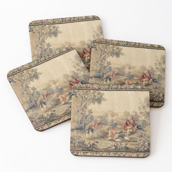 Item preview, Aubusson  Antique French Tapestry Print designed and sold by Vicky Brago-Mitchell®.