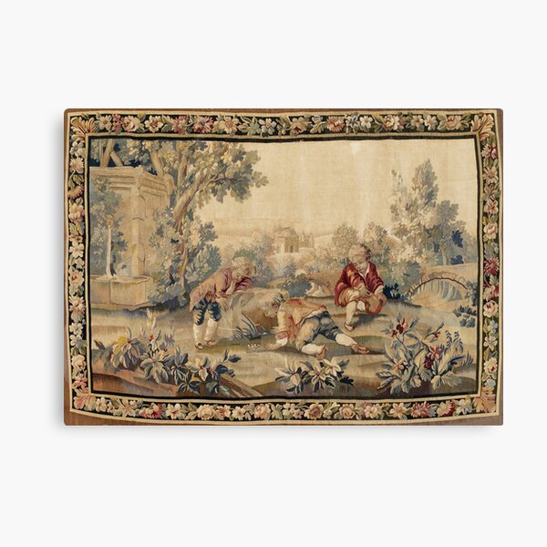 Aubusson Antique French Tapestry Print Canvas Print