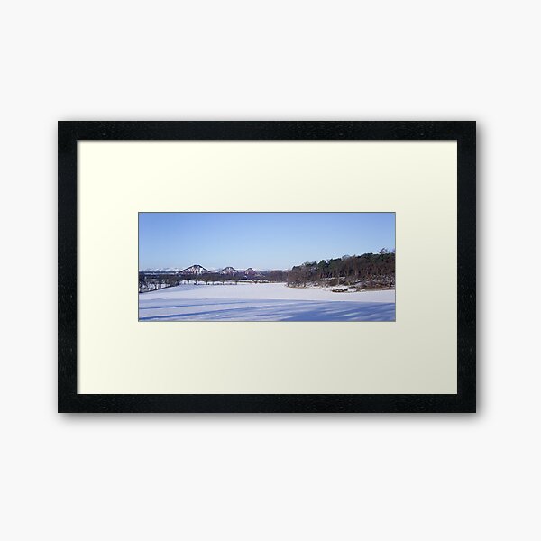 Winter Bridge Framed Art Print