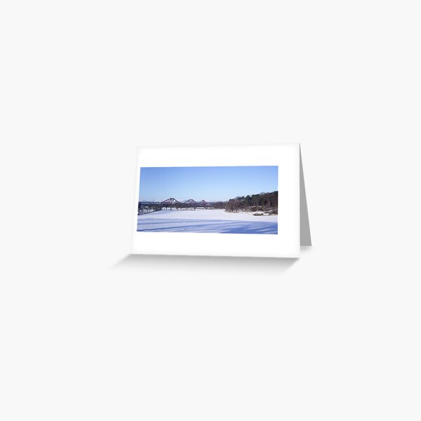 Winter Bridge Greeting Card