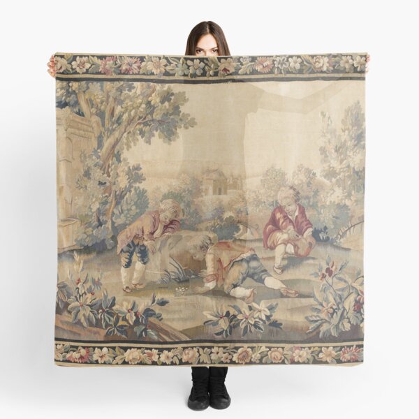 Aperçu de l'œuvre Aubusson Antique Français Tapisserie Impression créée et vendue par Vicky Brago-Mitchell®.